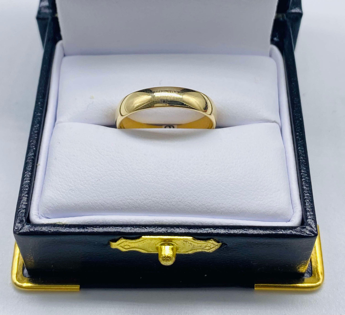 Gold Smooth Ring - Anillo De Oro Liso Banda