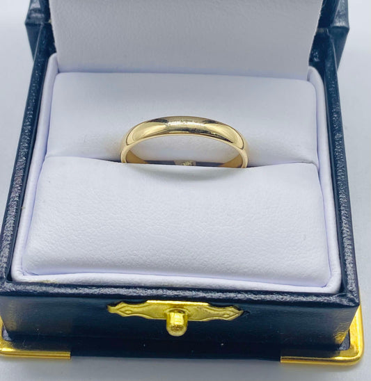 Gold Smooth Ring - Anillo De Oro Liso