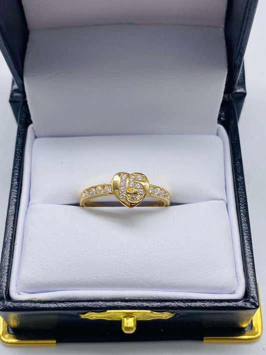 Gold (15) Quince Años Ring - Anillo De Oro (15) Quince Años