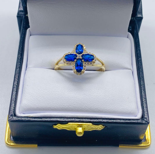 Gold Flower Ring - Anillo De Oro Flor