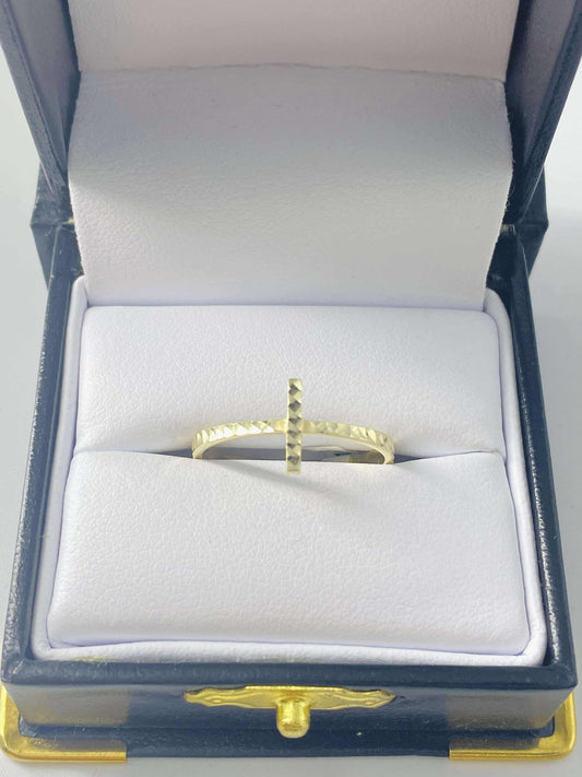 Gold Cross Ring  - Anillo De Oro De Cruz