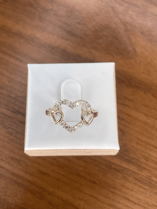 Women's CZ 3-Heart Ring
