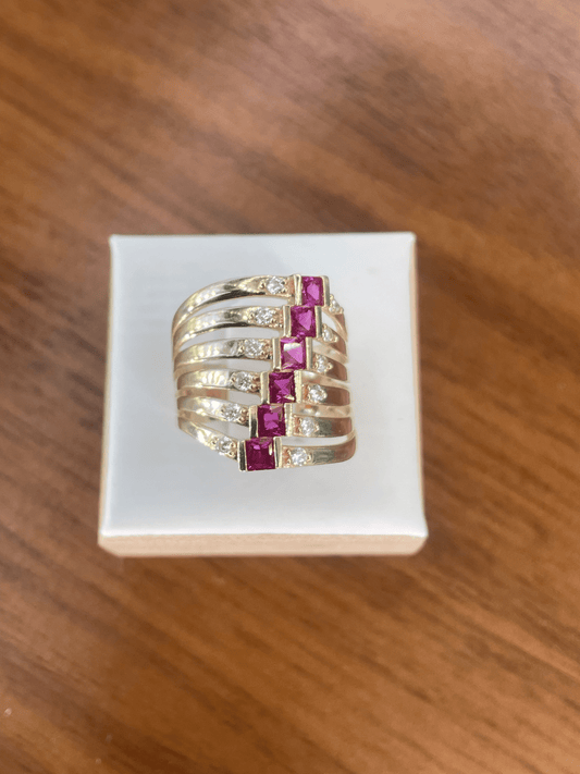 Women's 6-Stone Ruby Ring
