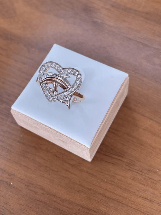Women's Dolphin-Heart Ring
