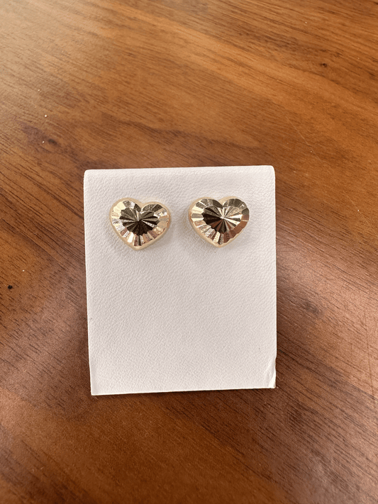 3D Heart Earrings