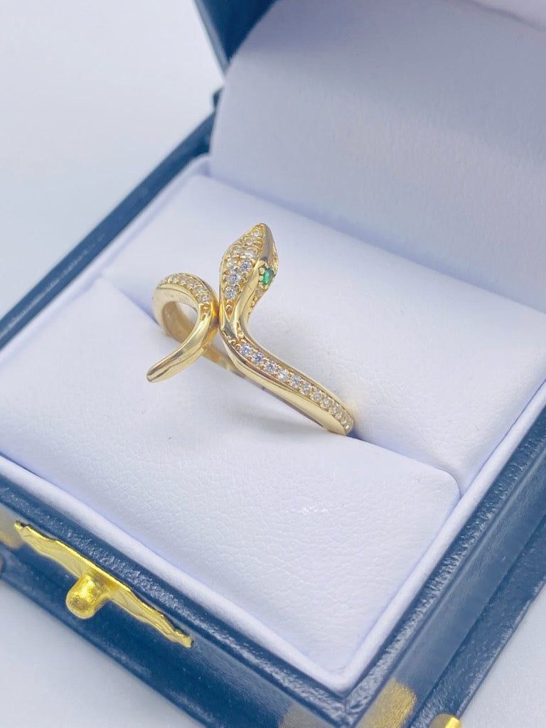 Gold Snake Ring - Anillo De Oro De Serpiente