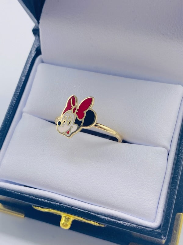 Gold Minnie Mouse Ring - Anillo De Oro De Minnie Mouse