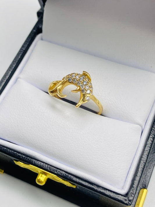 Gold Dolphin Ring - Anillo De Oro De Delfin