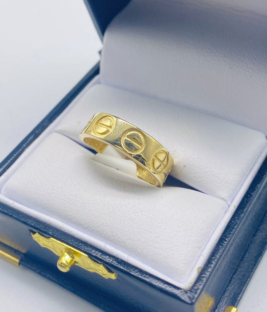 Gold Circle Ring - Anillo De Circulo Dorado