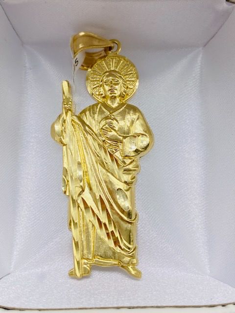 Gold Saint Judes Pendant - Dije De Oro De San Judas