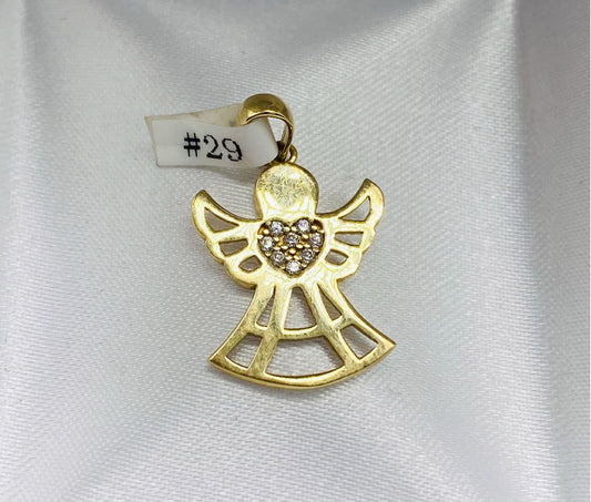 Gold Angel Pendant - Dije De Oro De Angelito