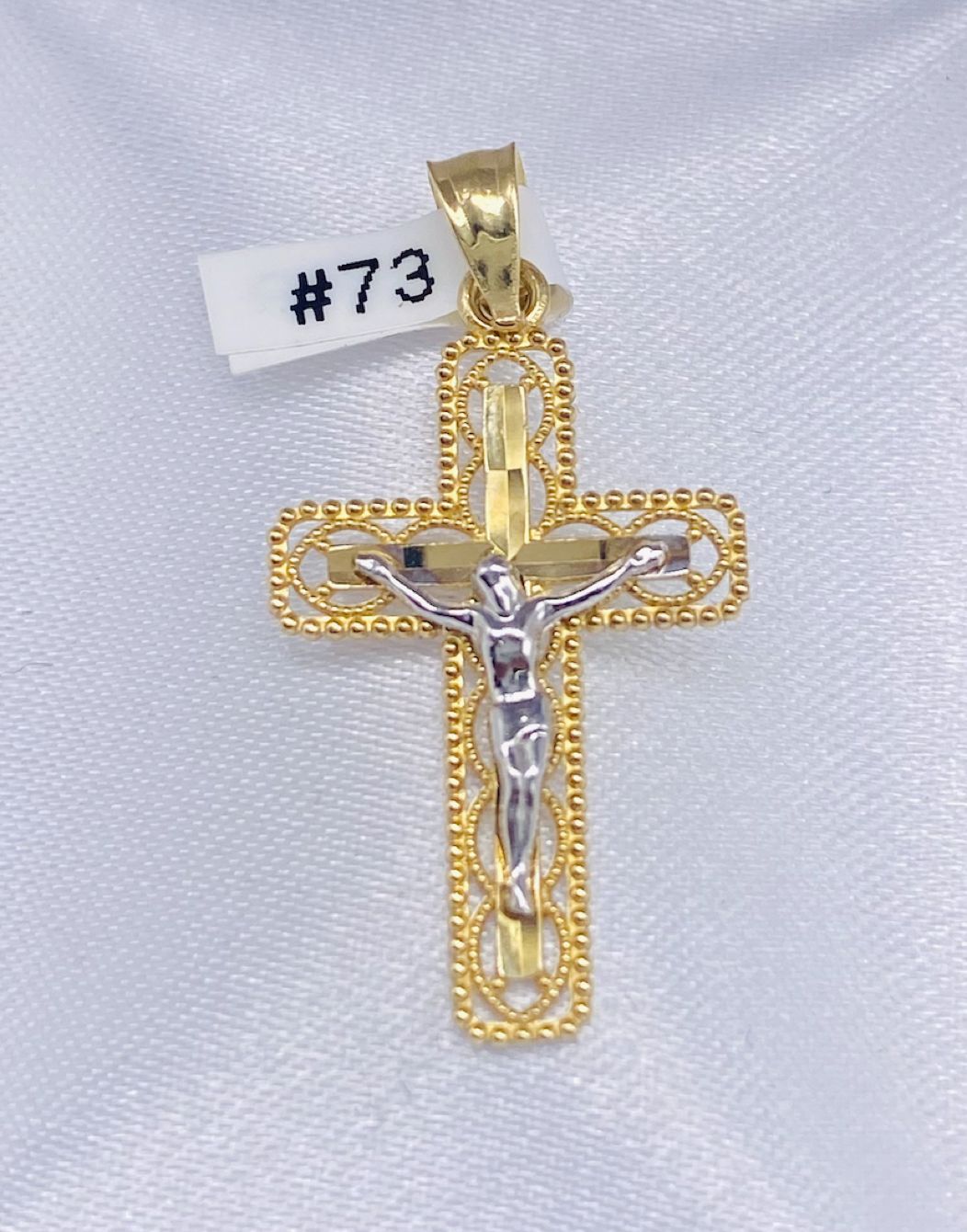 Two Gold Cross Pendant - Dije De Dos Oros Cruz