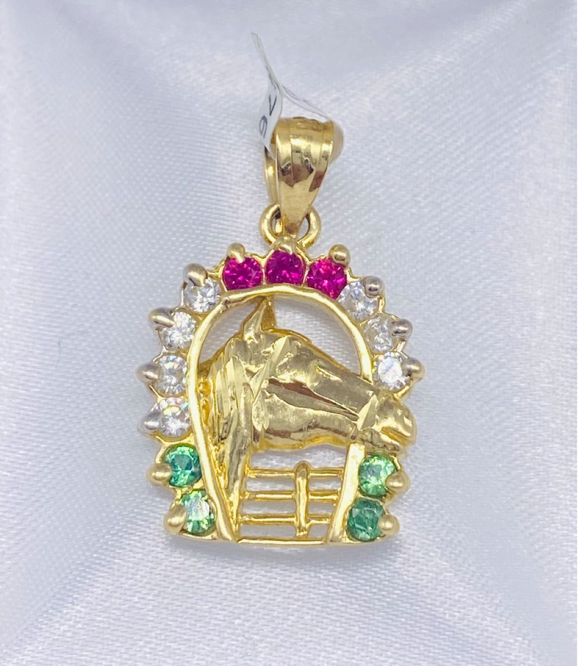 Gold Horseshoe Pendant - Dije De Oro De Herradura De Caballo