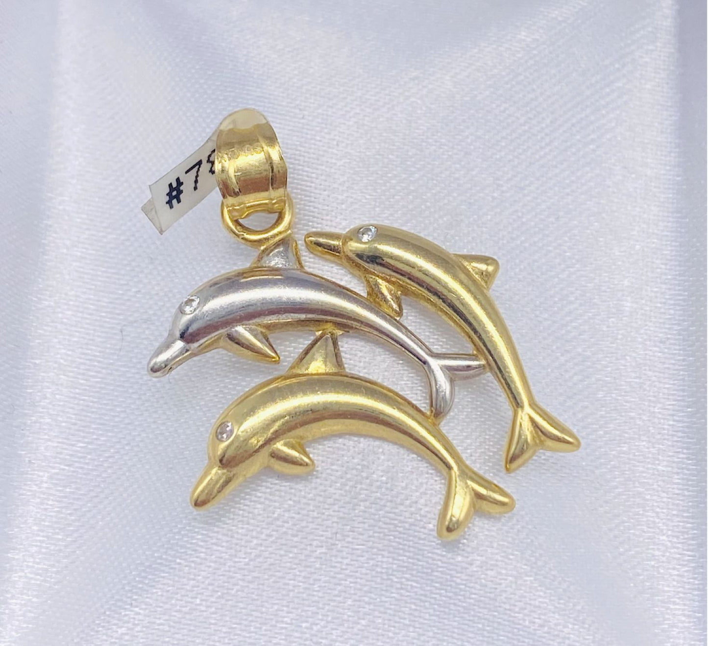 Gold Dolphin Pendant - Dije De Oro De Delfin